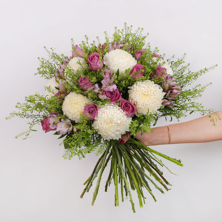 flower bouquet roses and chrysanthemum